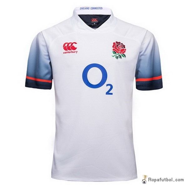 Camiseta Rugby Inglaterra Replica Primera Ropa 2017 18 Blanco